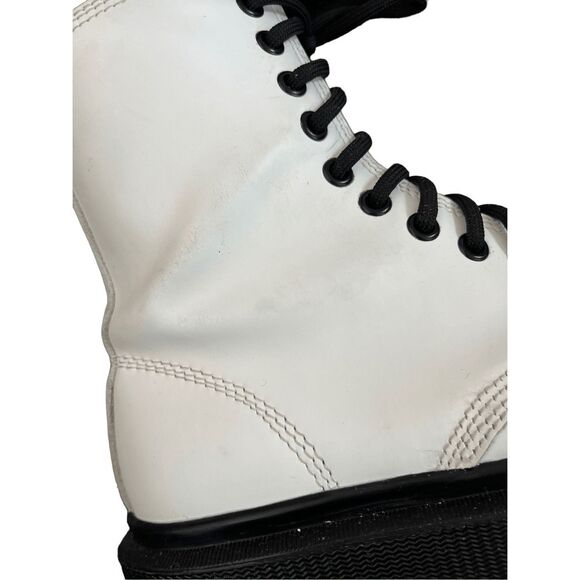 Jeffrey Campbell Women’s 6.5 Lugged Platform Sopas White Lace-Up Boots - Picture 11 of 16